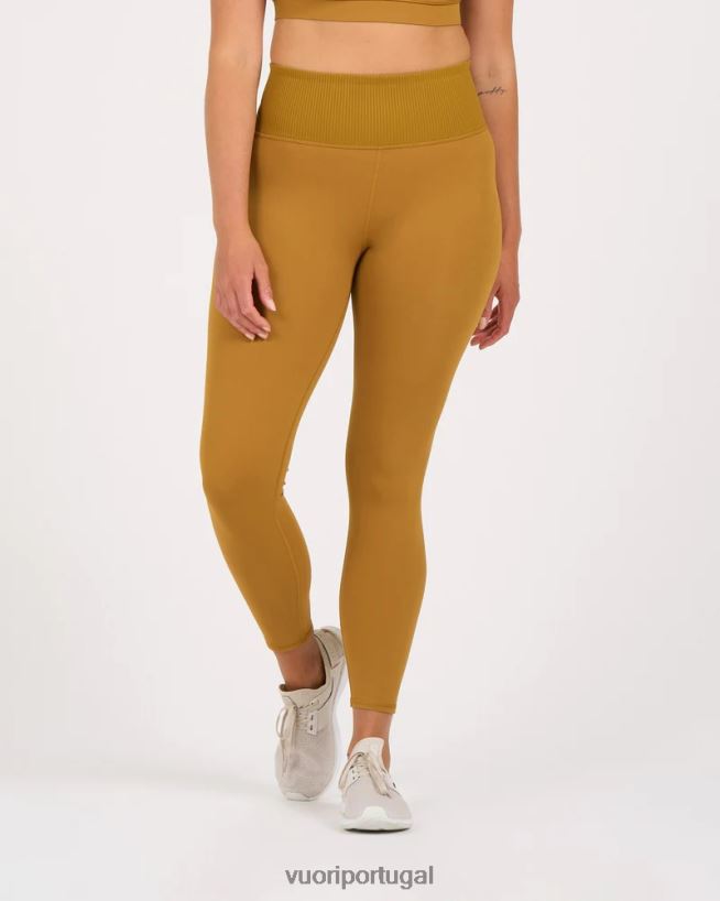 dourado escuro legging estúdio costela mulheres Vuori 68NJ8J285 roupas