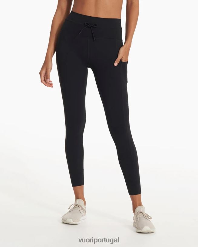 preto legging de bolso diária mulheres Vuori 68NJ8J237 roupas