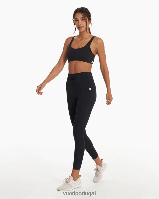 preto legging de bolso diária mulheres Vuori 68NJ8J237 roupas