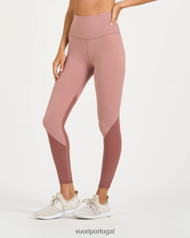 terracota clara legging estúdio colorblock mulheres Vuori 68NJ8J281 roupas