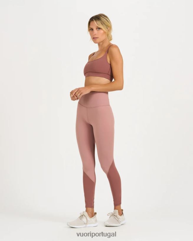 terracota clara legging estúdio colorblock mulheres Vuori 68NJ8J281 roupas