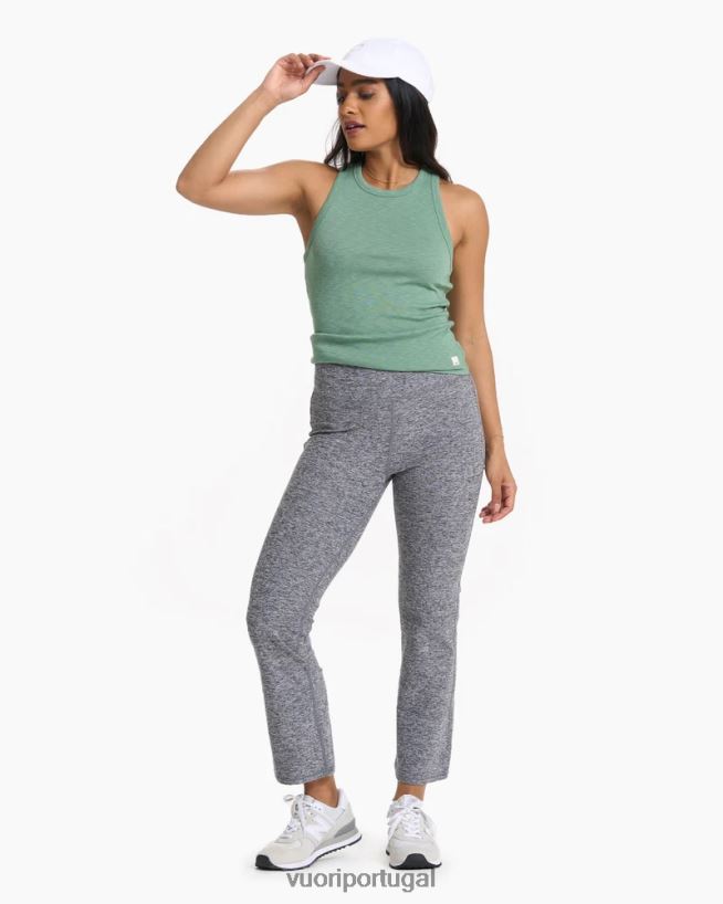 urze cinza bootcut slim com elevação de cintura média mulheres Vuori 68NJ8J247 roupas