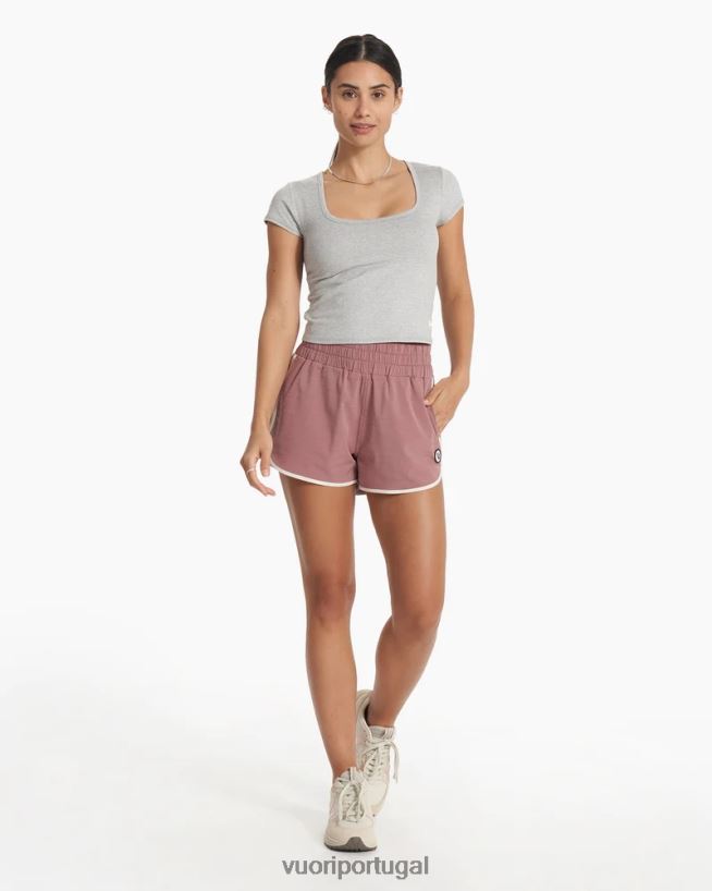 bloco de cores marsala Cardiff curto mulheres Vuori 68NJ8J202 roupas