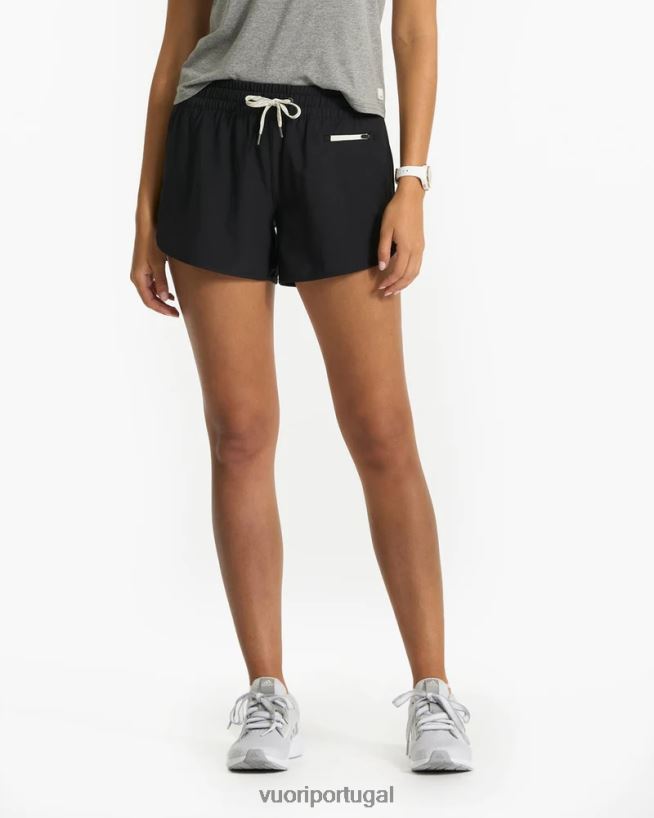 preto clementina 4" curto 2.0 mulheres Vuori 68NJ8J181 roupas