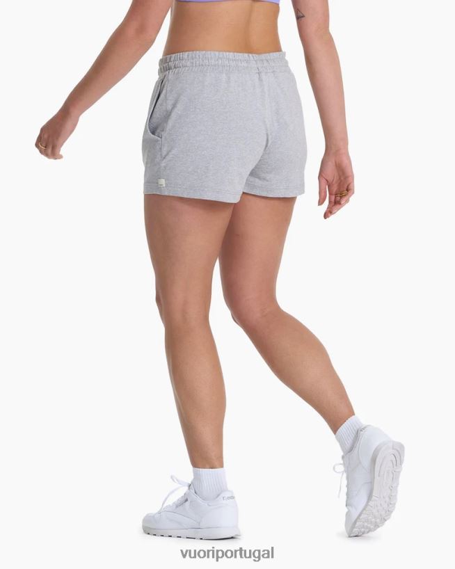 urze cinza claro halo desempenho curto mulheres Vuori 68NJ8J194 roupas