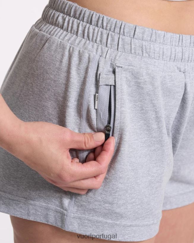 urze cinza claro halo desempenho curto mulheres Vuori 68NJ8J194 roupas