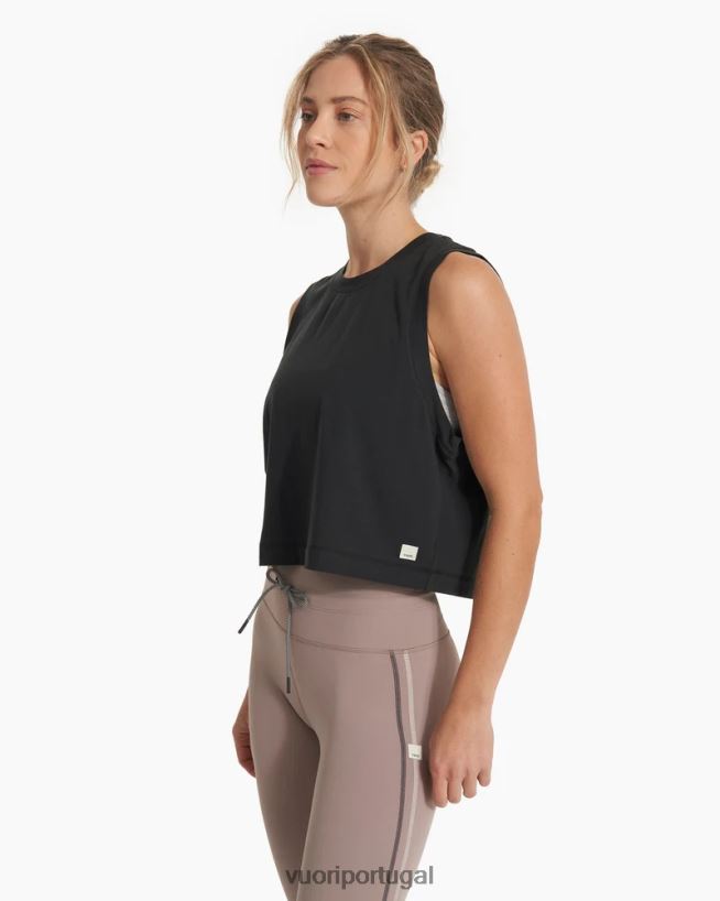 lavado de preto tanque de colheita de penas mulheres Vuori 68NJ8J32 roupas