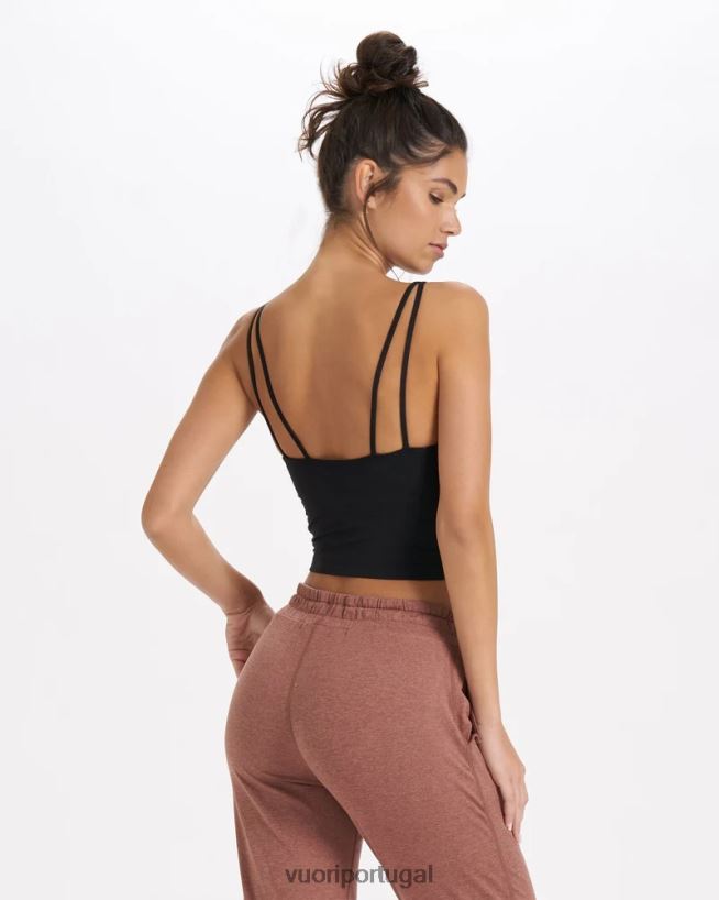 preto colheita de desempenho halo mulheres Vuori 68NJ8J42 roupas