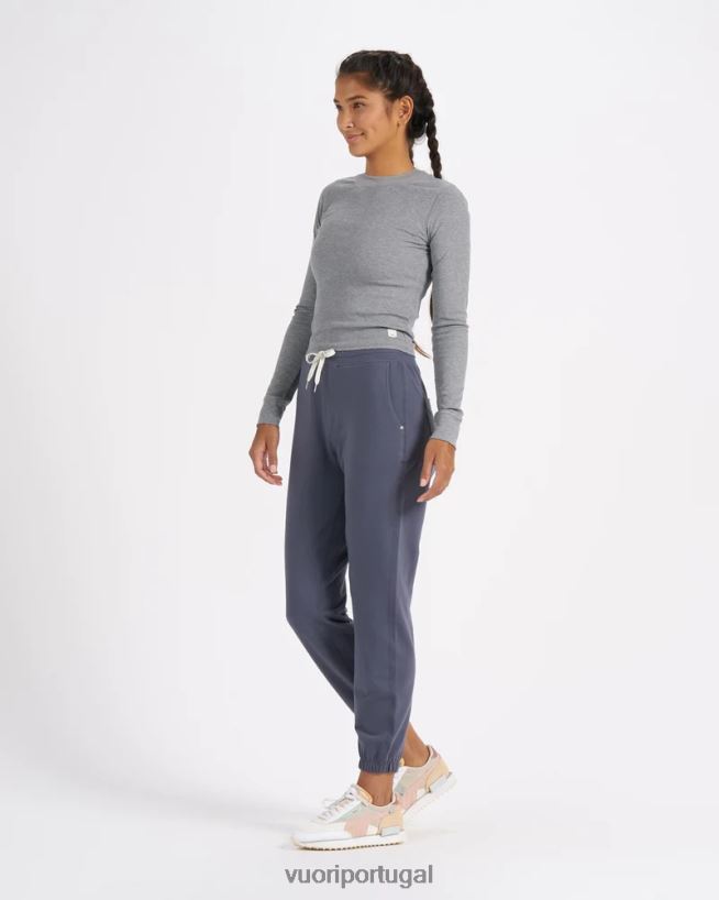 cinza claro médio camiseta mudra de manga comprida mulheres Vuori 68NJ8J133 roupas