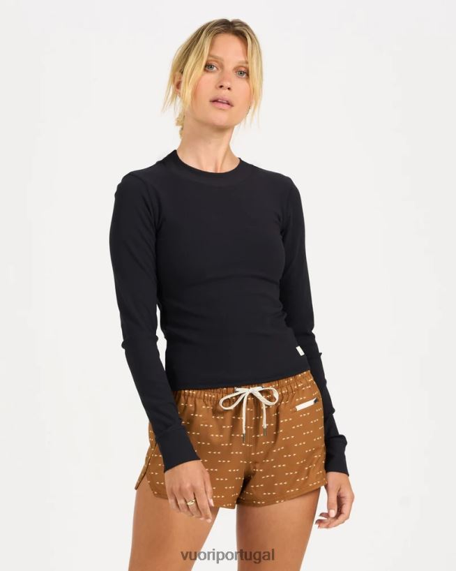 preto camiseta mudra de manga comprida mulheres Vuori 68NJ8J134 roupas