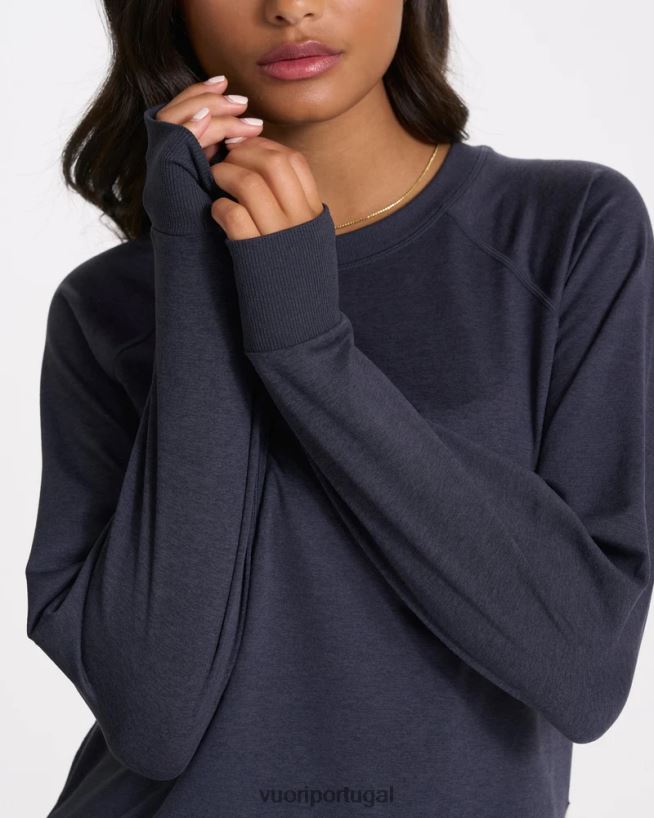 urze da meia-noite tripulação halo de manga longa mulheres Vuori 68NJ8J116 roupas