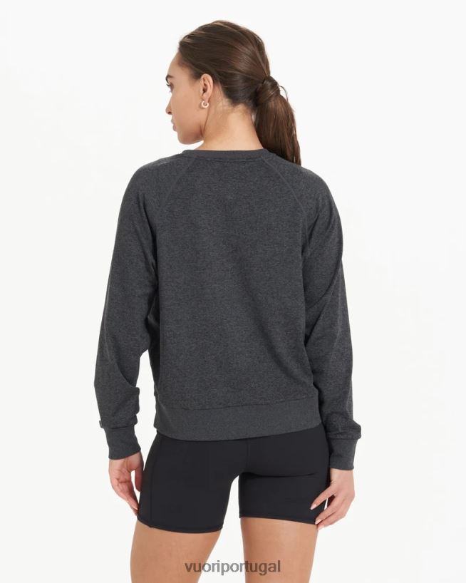 urze de carvão tripulação halo de manga comprida mulheres Vuori 68NJ8J117 roupas