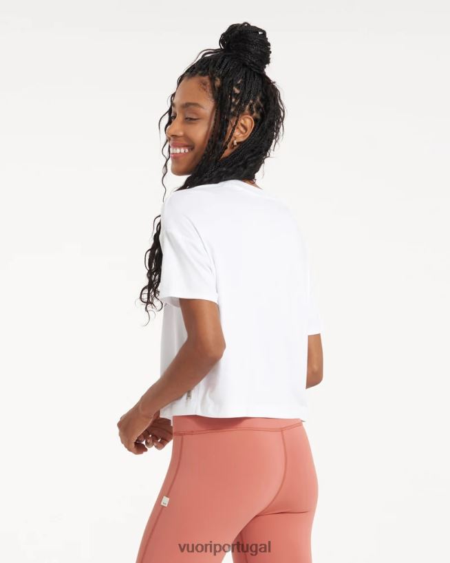 branco camiseta de energia mulheres Vuori 68NJ8J91 roupas