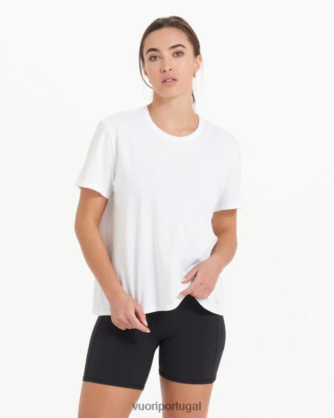branco camiseta de penas mulheres Vuori 68NJ8J96 roupas