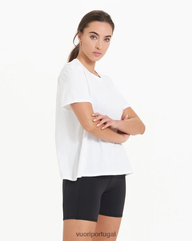 branco camiseta de penas mulheres Vuori 68NJ8J96 roupas