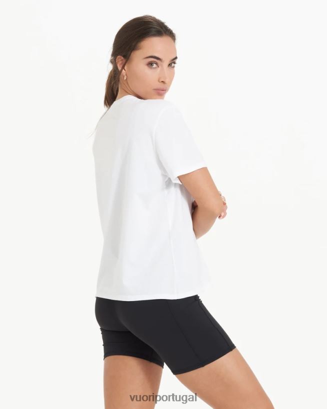 branco camiseta de penas mulheres Vuori 68NJ8J96 roupas