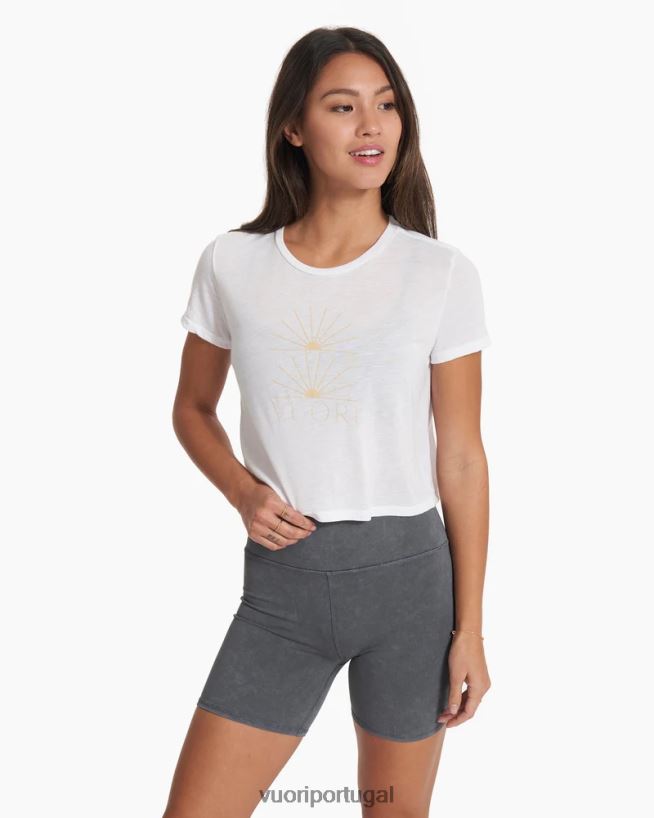 branco camiseta moderna da costa mulheres Vuori 68NJ8J92 roupas