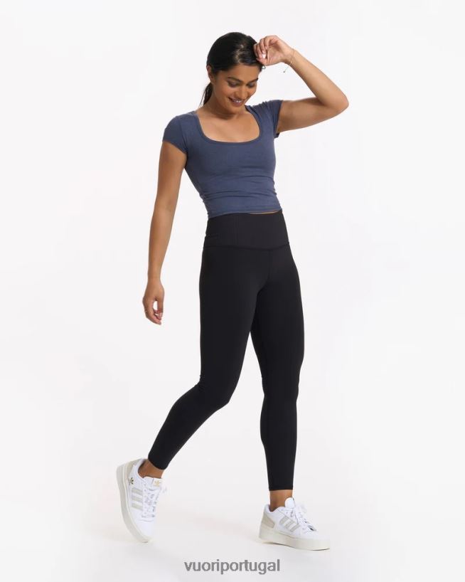 urze azul corte halo de manga curta mulheres Vuori 68NJ8J81 roupas