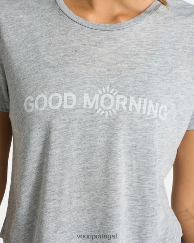 urze cinza bom dia camiseta mulheres Vuori 68NJ8J93 roupas