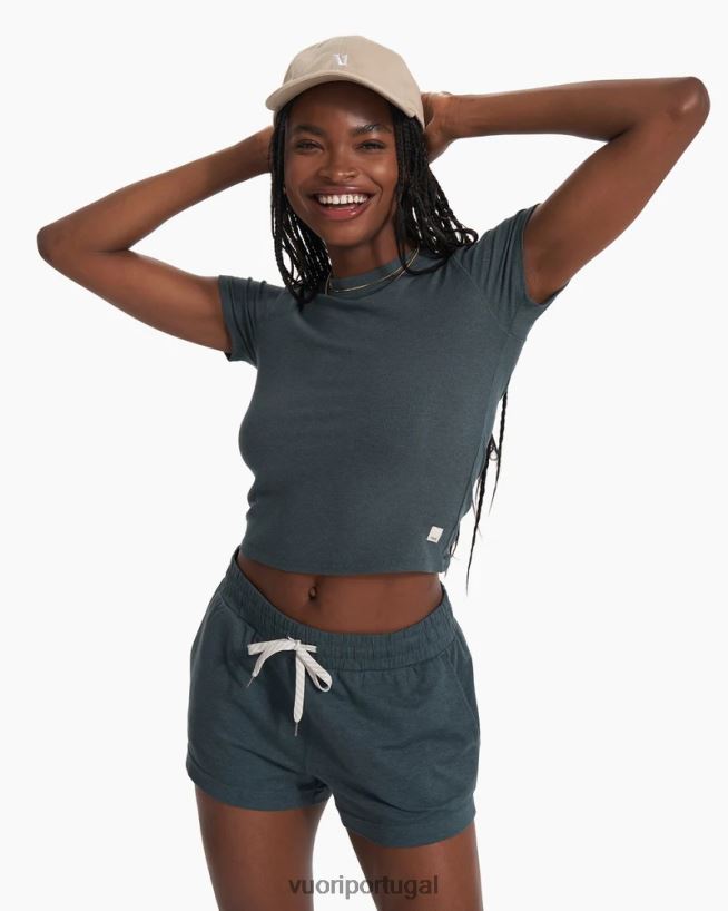 urze de pedra camiseta ajustada mudra mulheres Vuori 68NJ8J86 roupas