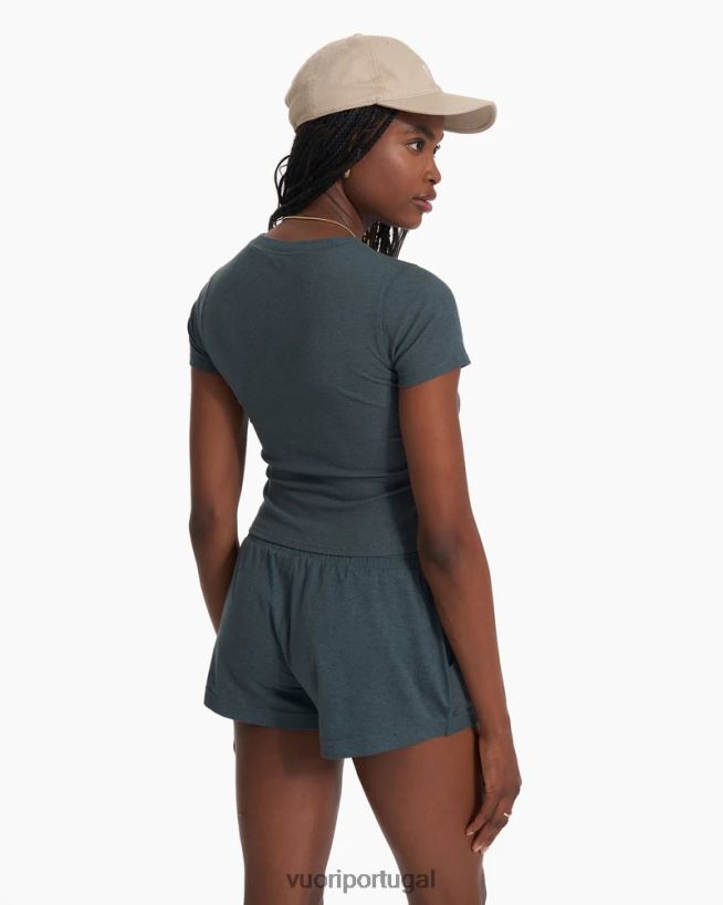 urze de pedra camiseta ajustada mudra mulheres Vuori 68NJ8J86 roupas