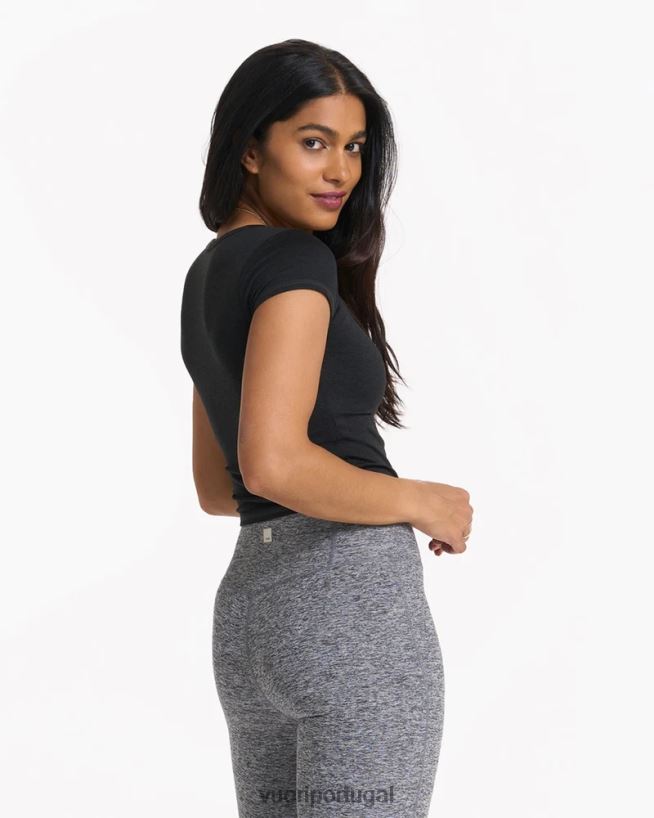 urze preta corte halo de manga curta mulheres Vuori 68NJ8J82 roupas